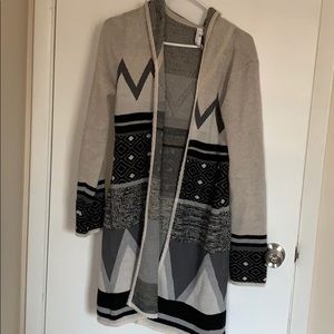 Tribal print cardigan